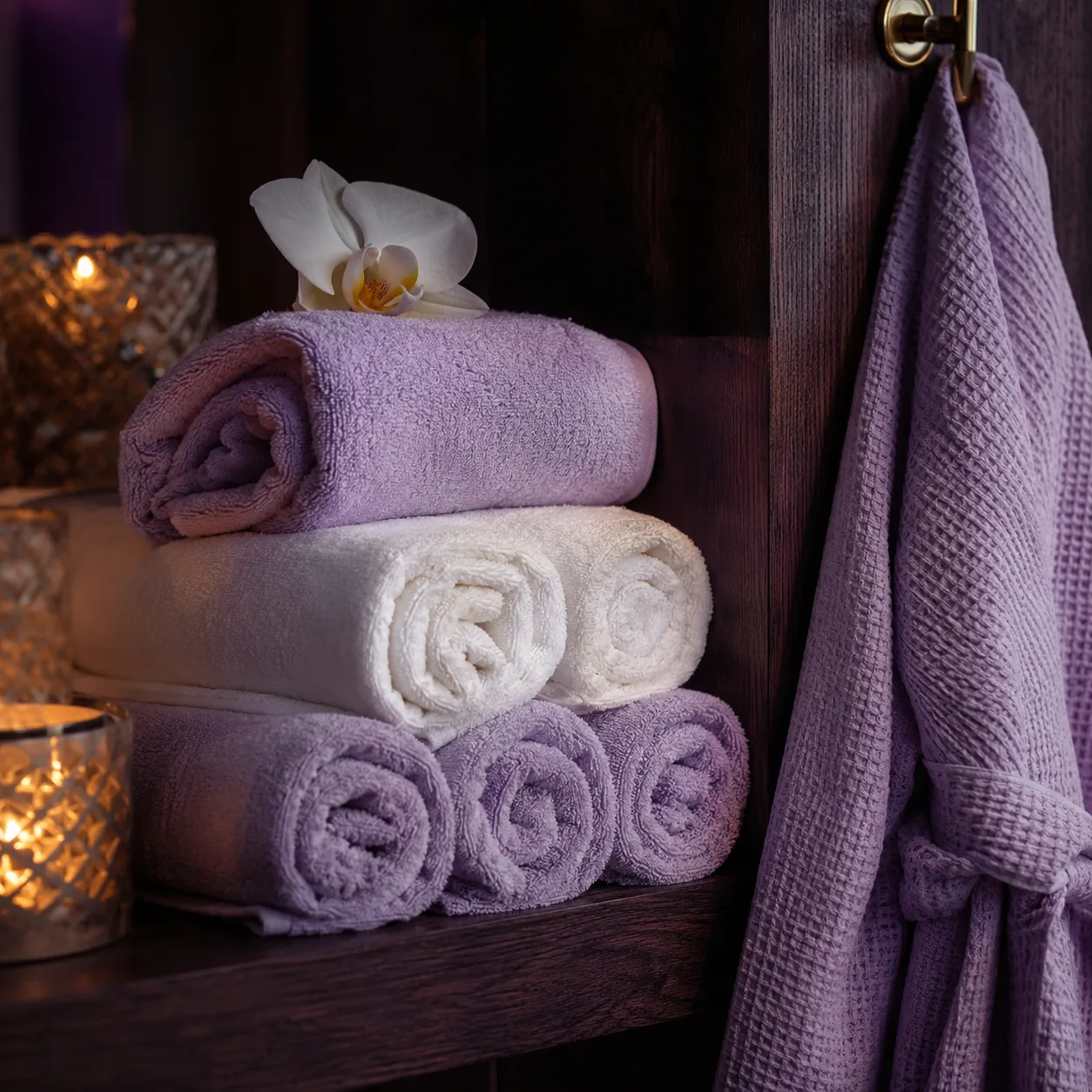 Havlu ve bornoz seti — Lila Spa, Sultangazi misafirlerine hizmet veren salon
